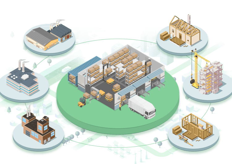 図版:中継センター物流
