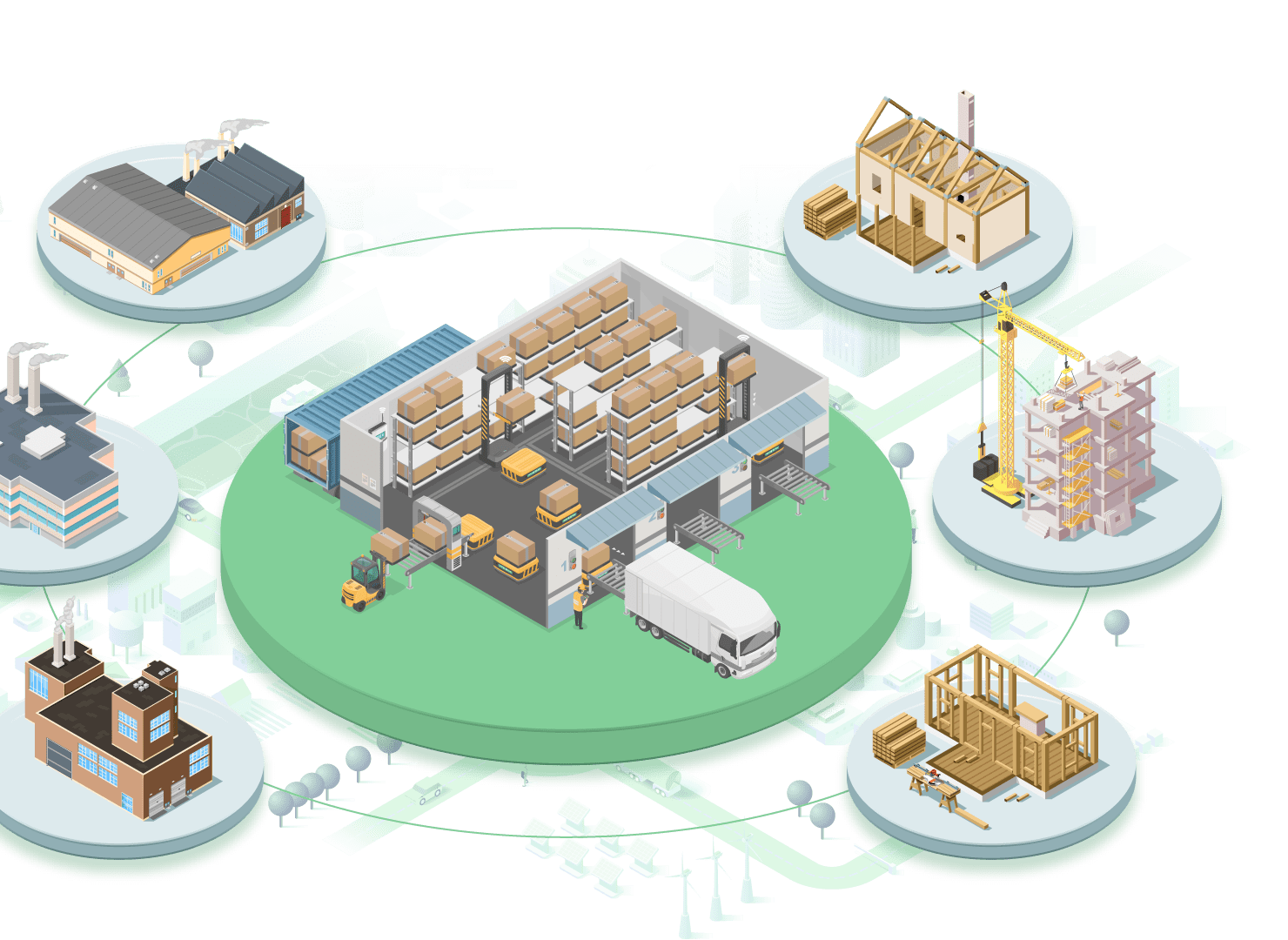 図版:中継センター物流